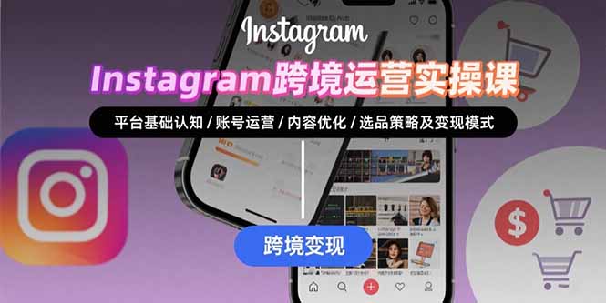 （15644期）Instagram跨境运营实战：平台认知/账号运营/内容优化/选品策略及变现模式网赚项目-副业赚钱-互联网创业-资源整合网创云库