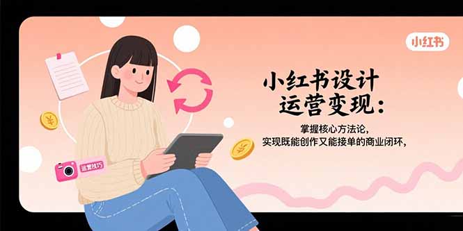 （15636期）小红书设计运营变现：掌握核心方法论，实现既能创作又能接单的商业闭环网赚项目-副业赚钱-互联网创业-资源整合网创云库