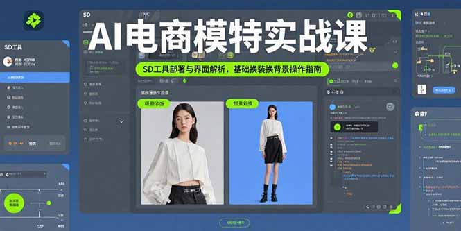（15722期）AI电商模特实战课，SD工具部署与界面解析，基础换装换背景操作指南网赚项目-副业赚钱-互联网创业-资源整合网创云库
