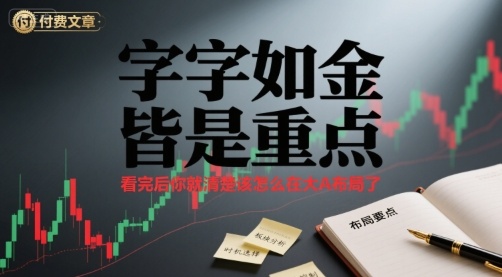 付费文章：字字如金 皆是重点， 看完后 你就清楚该怎么在大A布局了网赚项目-副业赚钱-互联网创业-资源整合网创云库