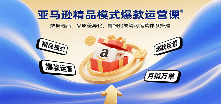 亚马逊精品模式爆款运营课：数据选品、品质差异化，精细化关键词运营体系搭建网赚项目-副业赚钱-互联网创业-资源整合网创云库
