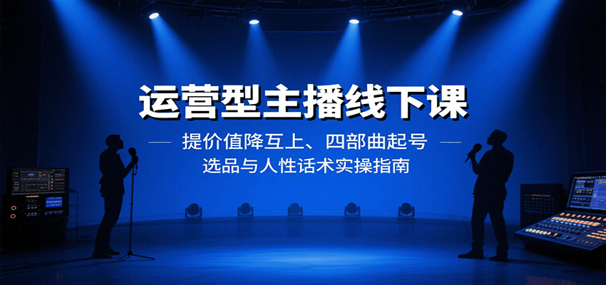 运营型主播线下课：提价值降互上、四部曲起号、选品与人性话术实操指南网赚项目-副业赚钱-互联网创业-资源整合网创云库