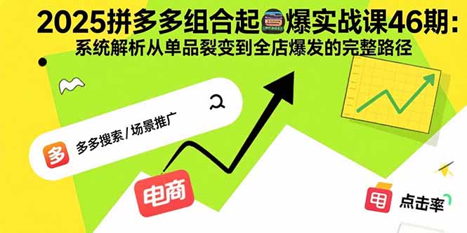 （15816期）2025拼多多组合起爆实战课46期：系统解析从单品裂变到全店爆发的完整路径网赚项目-副业赚钱-互联网创业-资源整合网创云库