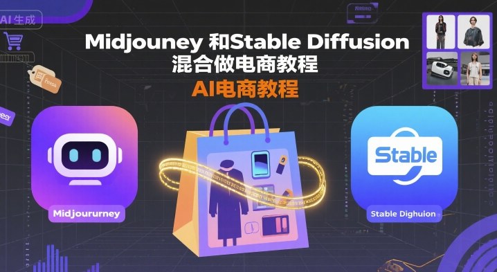 Midjourney和Stable Diffusion混合做电商教程-ai电商教程网赚项目-副业赚钱-互联网创业-资源整合网创云库