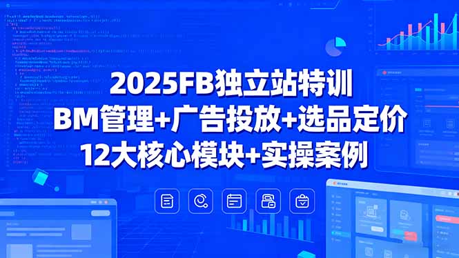 （15962期）2025FB独立站特训，BM管理+广告投放+选品定价，12大核心模块+实操案例网赚项目-副业赚钱-互联网创业-资源整合网创云库
