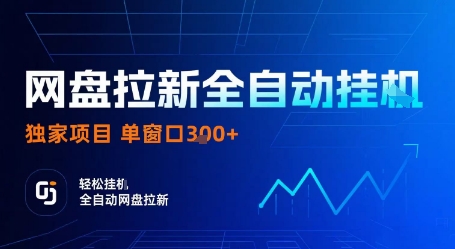 网盘拉新全自动挂G，独家项目，全自动运行完成拉新做任务，单窗口3张+网赚项目-副业赚钱-互联网创业-资源整合网创云库
