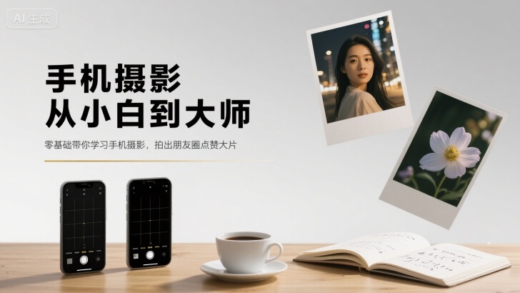 手机摄影从小白到大师，零基础带你学习手机摄影，拍出朋友圈点赞大片网赚项目-副业赚钱-互联网创业-资源整合网创云库