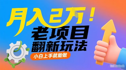 月入2W！老项目翻新玩法，小白上手就能做，非常容易上手网赚项目-副业赚钱-互联网创业-资源整合网创云库