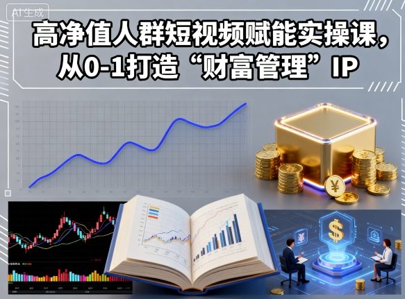 高净值人群短视频赋能实操课，从0-1打造“财富管理”IP网赚项目-副业赚钱-互联网创业-资源整合网创云库