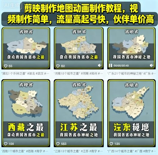 20250928015654-68d895e6950fc.jpg 剪映制作地图动画制作教程,视频制作简单,流量高起号快,伙伴单价高