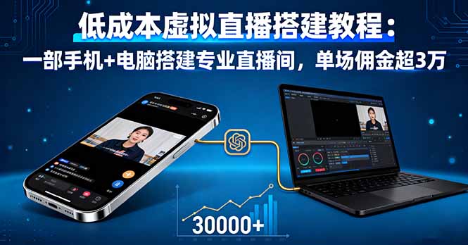 20251005035805-68e1eccd28479.jpg (16156期)低成本虚拟直播搭建教程:一部手机+电脑搭建专业直播间,单场佣金超3万