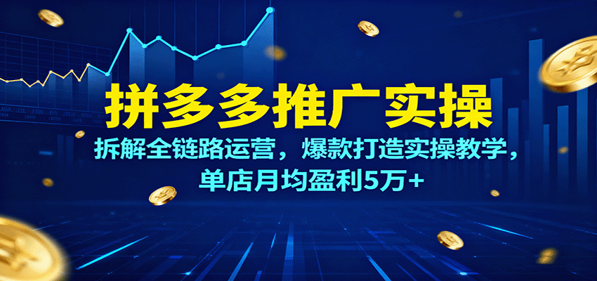 20251005035816-68e1ecd83f020.png 拼多多推广实操,拆解全链路运营,爆款打造实操教学,单店月均盈利5万+