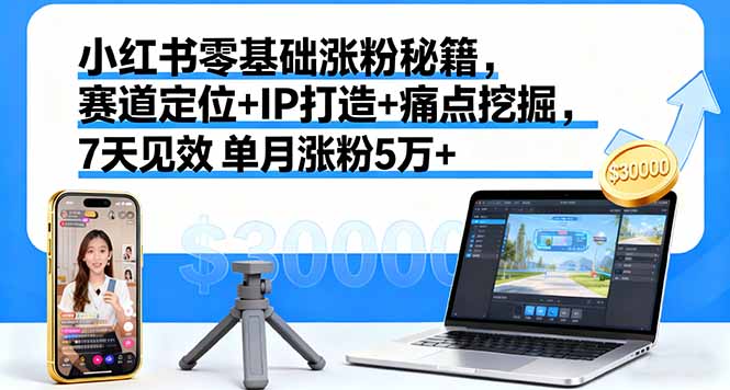 20251005035823-68e1ecdf64c65.jpg (16158期)小红书零基础涨粉秘籍,赛道定位+IP打造+痛点挖掘,7天见效 单月涨粉5万+