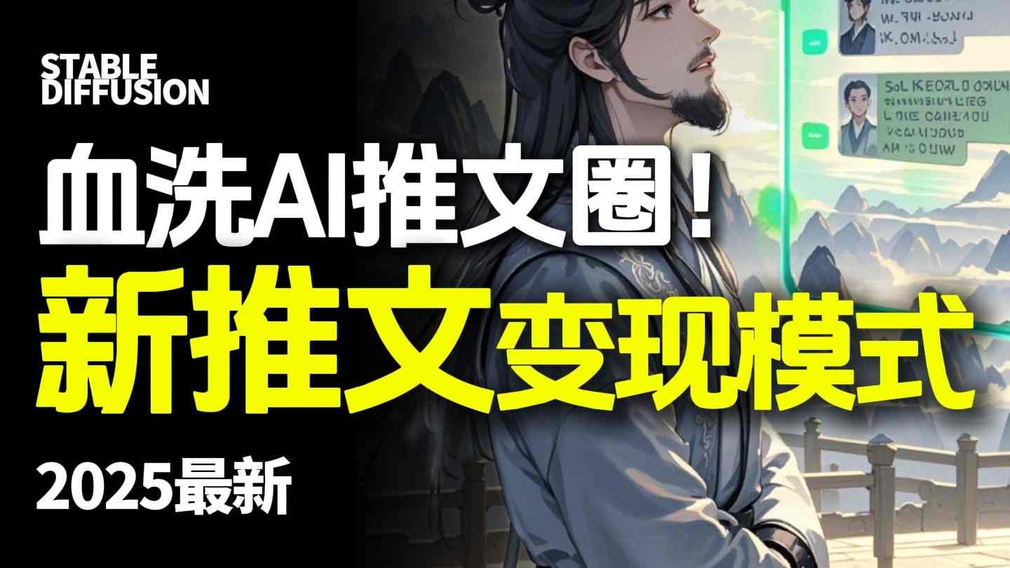 最新AI动态电影漫画小说推文，全流程实操教学，小白也能月入1W+网赚项目-副业赚钱-互联网创业-资源整合网创云库