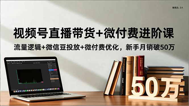 （16684期）视频号直播带货+微付费进阶课：流量逻辑+微信豆投放+微付费优化，新手月销破50万网赚项目-副业赚钱-互联网创业-资源整合网创云库
