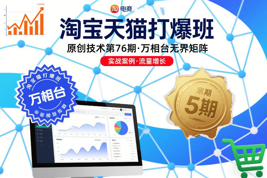 淘宝天猫打爆班原创技术第76期，万相台无界矩阵网赚项目-副业赚钱-互联网创业-资源整合网创云库