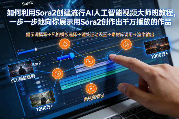 如何利用Sora2创建流行AI人工智能视频大师班，一步一步地向你展示用Sora2创作出千万播放的作品网赚项目-副业赚钱-互联网创业-资源整合网创云库