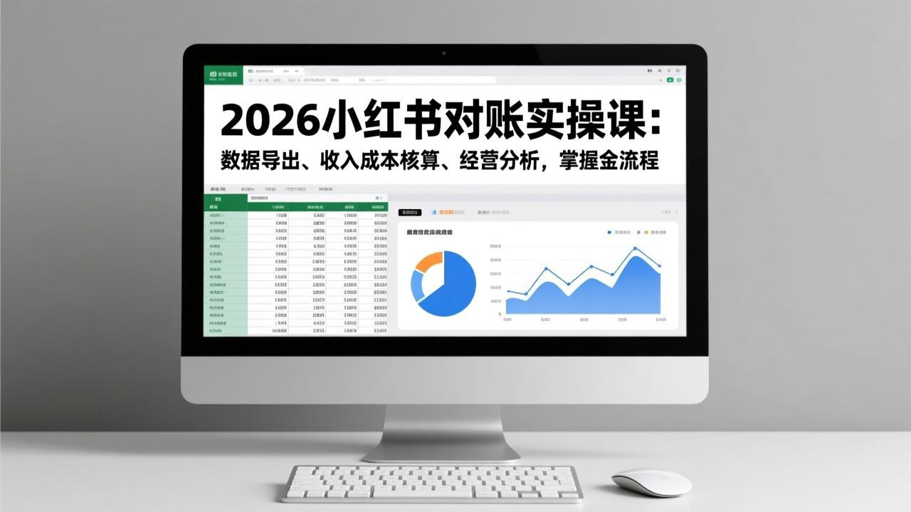 （17071期）2026小红书对账实操课：数据导出、收入成本核算、经营分析，掌握全流程网赚项目-副业赚钱-互联网创业-资源整合网创云库