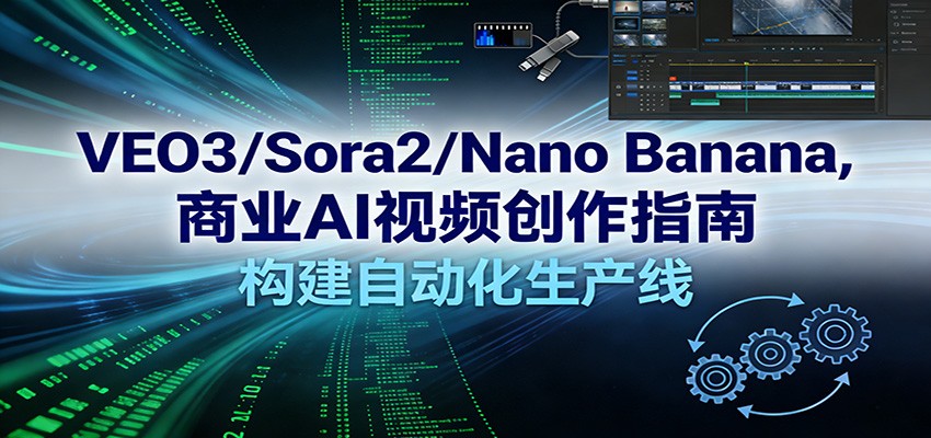 20260115032846-69685eeec5002.jpg VEO3/Sora2/Nano Banana商业AI视频创作指南,构建自动化生产线