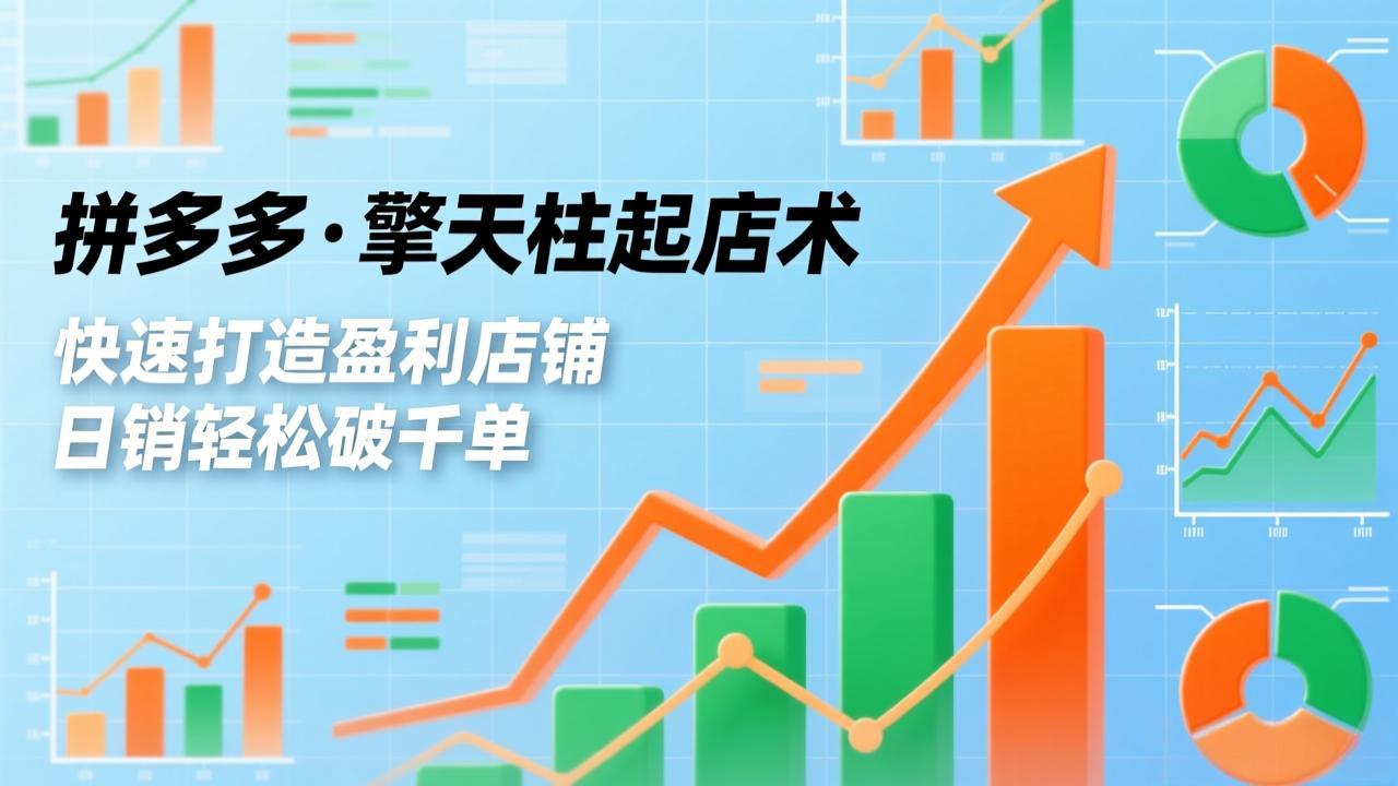 （17149期）拼多多·擎天柱起店术，爆流布局、利润起飞、不断流，快速打造盈利店铺，日销轻松破千单网赚项目-副业赚钱-互联网创业-资源整合网创云库