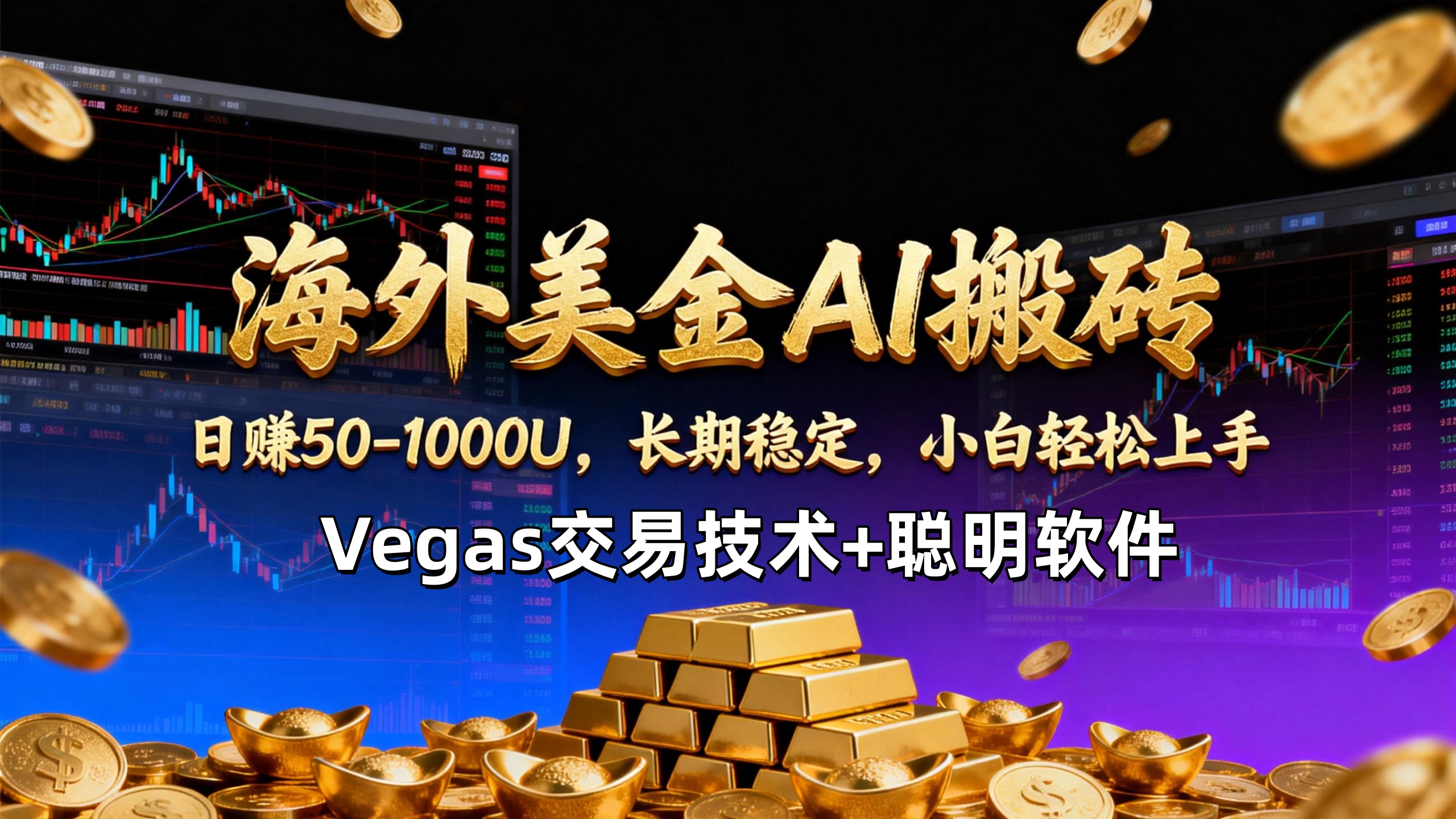 （17143期）【海外美金AI搬砖】Vegas交易技术+聪明软件，日赚50-1000U，长期稳定，小白轻松上手。网赚项目-副业赚钱-互联网创业-资源整合网创云库