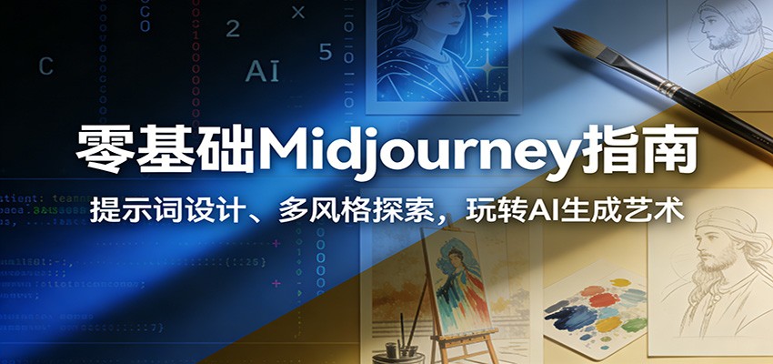 零基础Midjourney指南：提示词设计、多风格探索，玩转AI生成艺术网赚项目-副业赚钱-互联网创业-资源整合网创云库