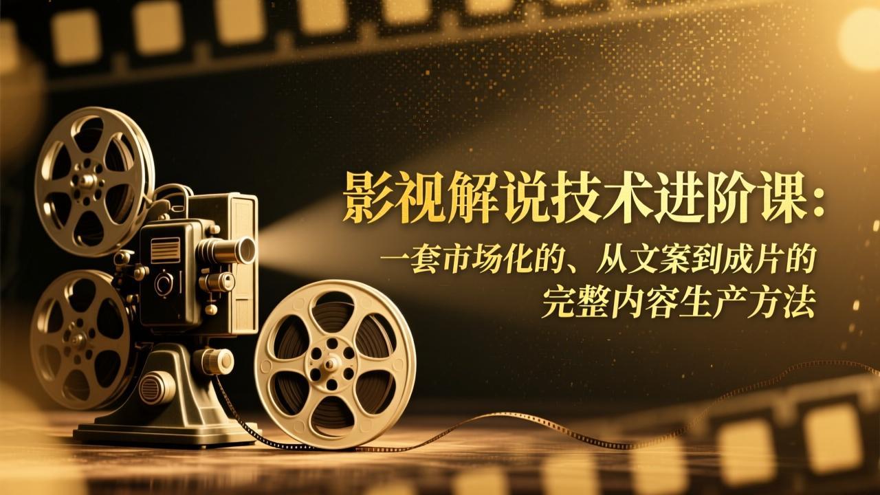 （17185期）影视解说技术进阶课：一套市场化的、从文案到成片的完整内容生产方法网赚项目-副业赚钱-互联网创业-资源整合网创云库