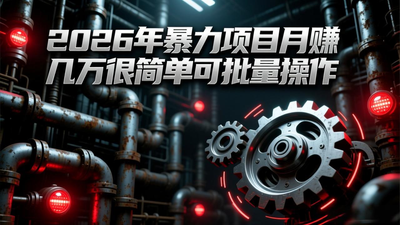 （17218期）2026年暴力项目月赚几万很简单可批量操作，成本低，利润大网赚项目-副业赚钱-互联网创业-资源整合网创云库