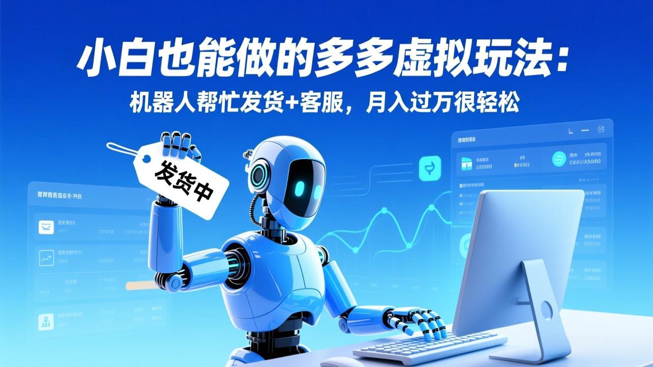 （17230期）小白也能做的多多虚拟玩法：机器人帮忙发货+客服，月入过万很轻松网赚项目-副业赚钱-互联网创业-资源整合网创云库