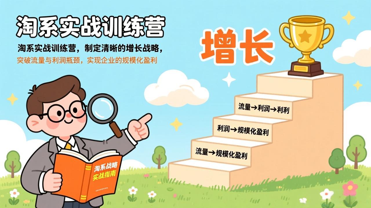 （17278期）淘系实战训练营，制定清晰的增长战略，突破流量与利润瓶颈，实现企业的规模化盈利网赚项目-副业赚钱-互联网创业-资源整合网创云库