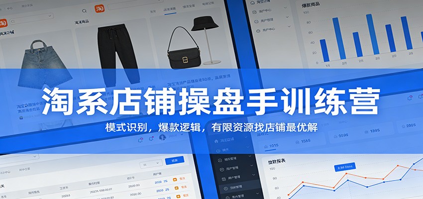 淘系店铺操盘手训练营：模式识别，爆款逻辑，有限资源找店铺最优解网赚项目-副业赚钱-互联网创业-资源整合网创云库