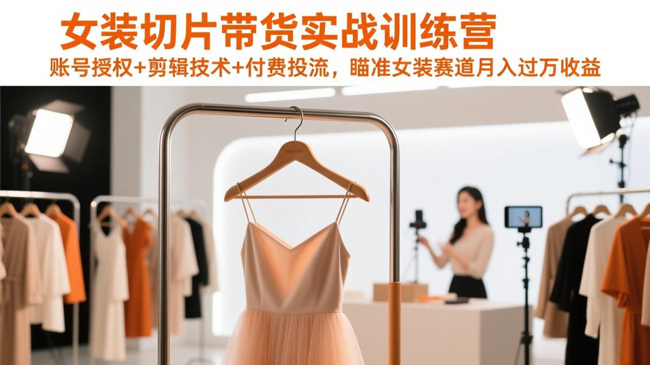 20260210052538-698ac152cf7e5.jpeg (17357期)女装切片带货实战训练营,账号授权+剪辑技术+付费投流,瞄准女装赛道月入过万收益