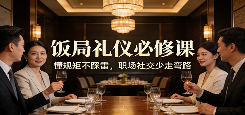 公众号收费文章：《饭局礼仪必修课：懂规矩不踩雷，职场社交少走弯路》网赚项目-副业赚钱-互联网创业-资源整合网创云库