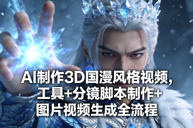 AI制作3D国漫风格视频，工具+分镜脚本制作+图片视频生成全流程网赚项目-副业赚钱-互联网创业-资源整合网创云库