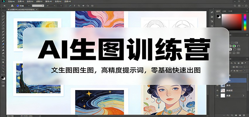 AI生图训练营：文生图图生图，高精度提示词，零基础快速出图网赚项目-副业赚钱-互联网创业-资源整合网创云库