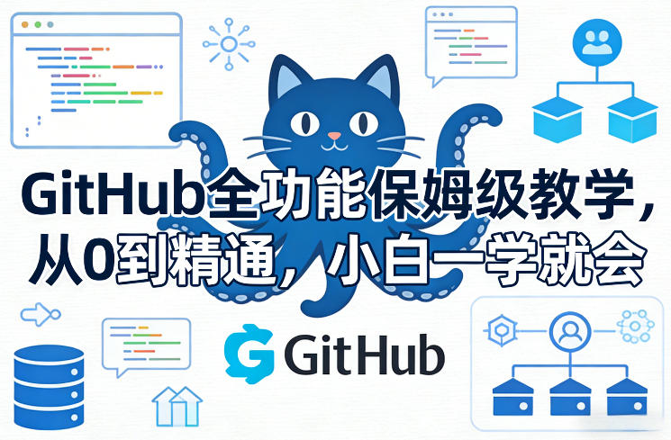 GitHub全功能保姆级教学，从0到精通，小白一学就会网赚项目-副业赚钱-互联网创业-资源整合网创云库