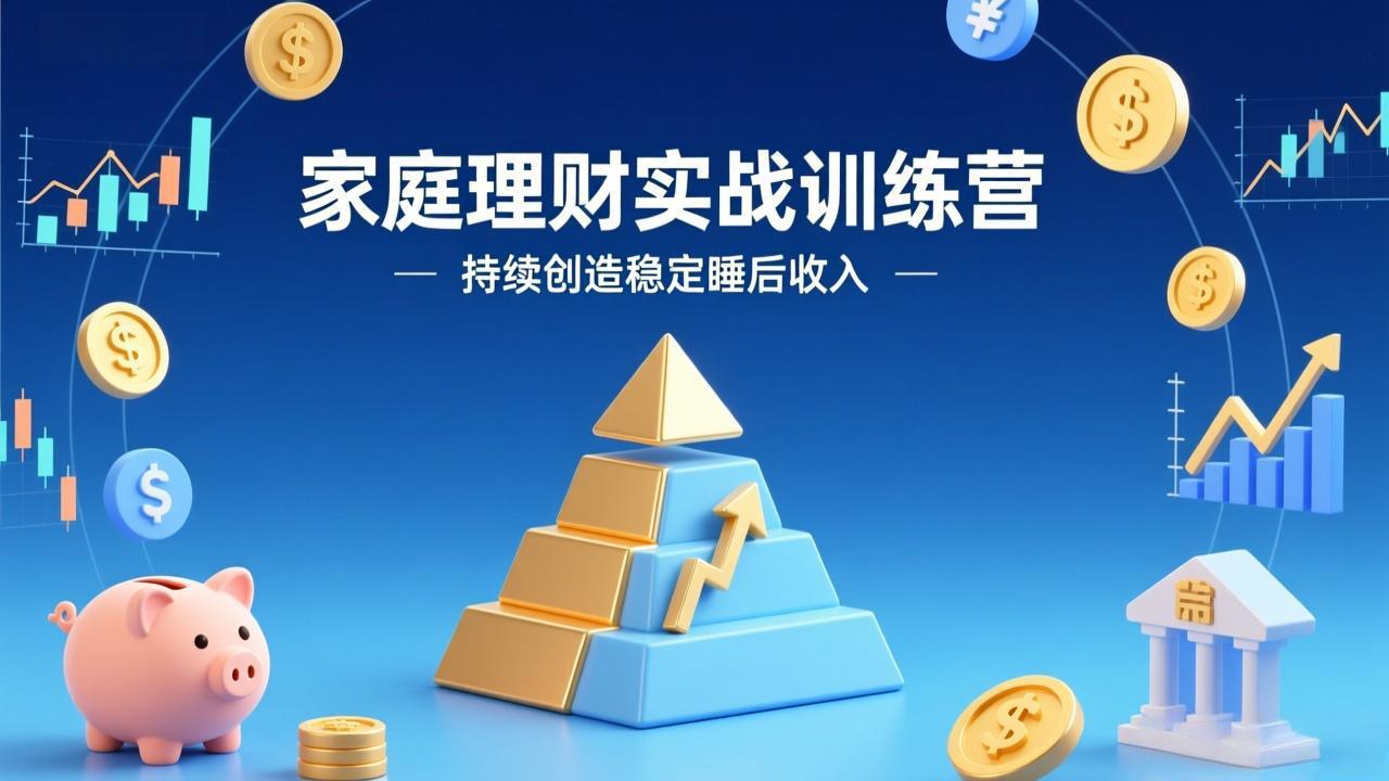 （17486期）家庭理财实战训练营：从0到1建体系，三阶进阶层层递进，助你持续创造稳定睡后收入网赚项目-副业赚钱-互联网创业-资源整合网创云库