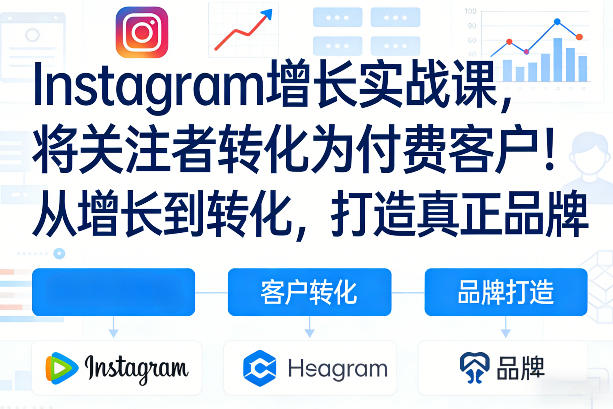 Instagram增长实战课，将关注者转化为付费客户！从增长到转化，打造真正品牌（双语字幕）网赚项目-副业赚钱-互联网创业-资源整合网创云库