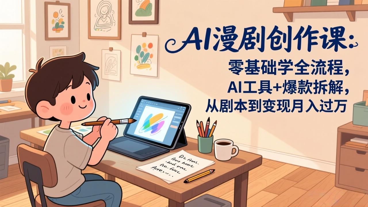 20260304035213-69a7ac6dd9d07.jpeg (17519期)AI漫剧创作课:零基础学全流程,AI工具+爆款拆解,从剧本到变现月入过万