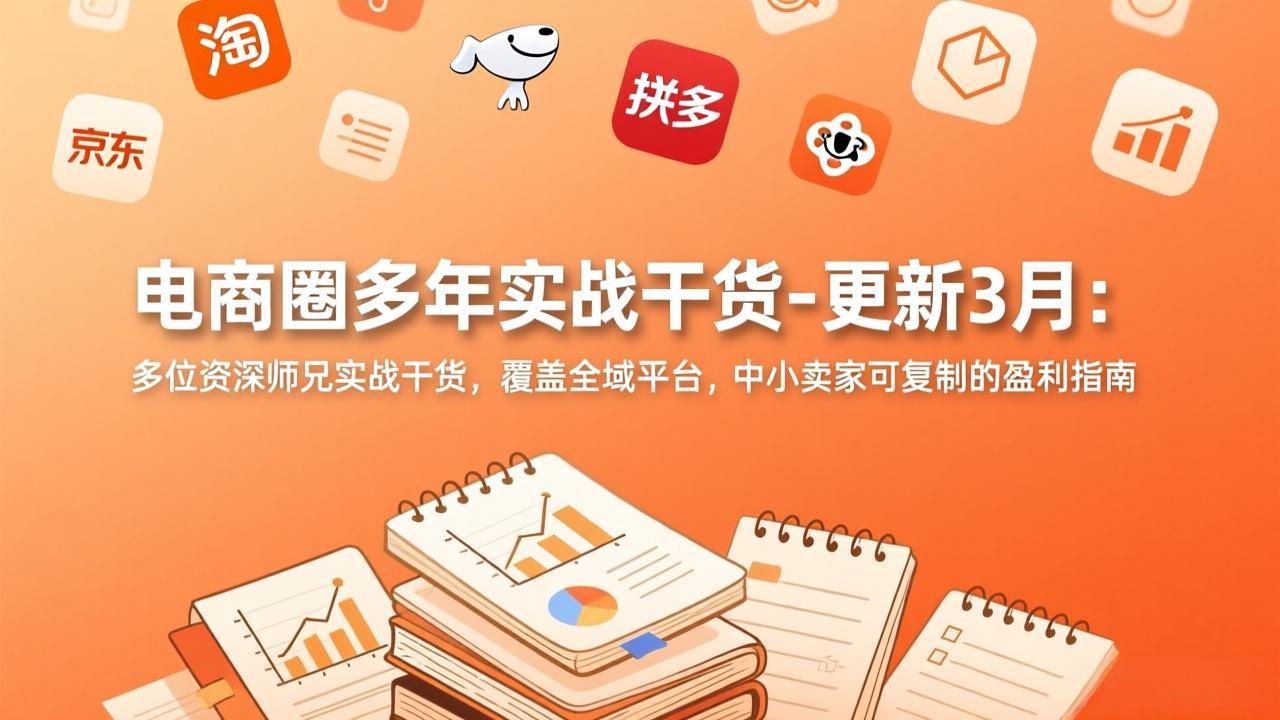 （17576期）电商圈多年实战干货-更新3月：多位资深师兄实战干货，覆盖全域平台，中小卖家可复制的盈利指南网赚项目-副业赚钱-互联网创业-资源整合网创云库