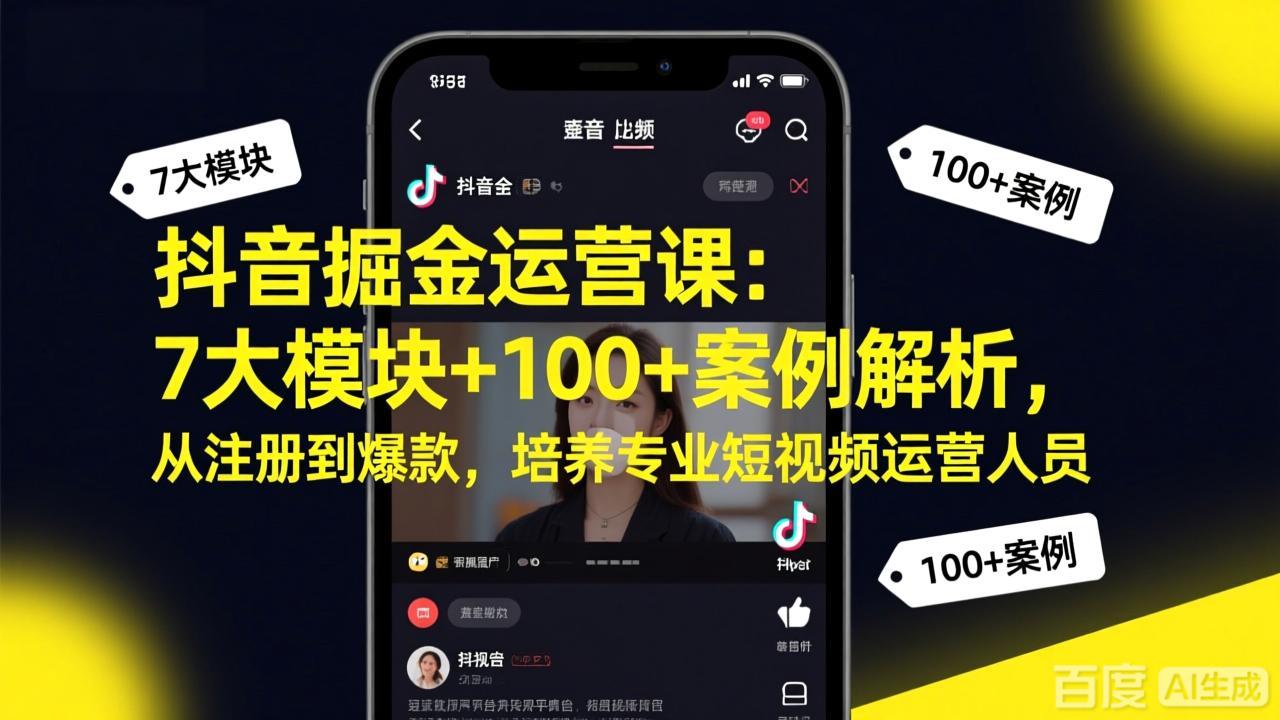 20260310032529-69af8f290e070.jpeg (17573期)抖音掘金运营课:7大模块+100+案例解析,从注册到爆款,培养专业短视频运营人员