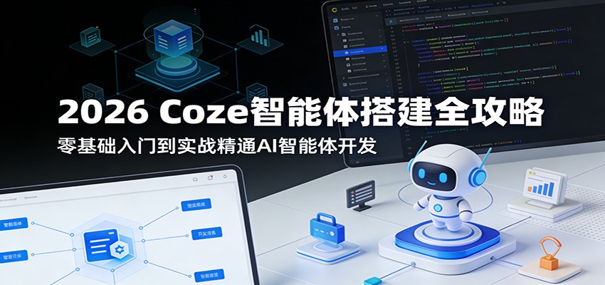 2026 Coze智能体搭建全攻略：零基础入门到实战精通AI智能体开发网赚项目-副业赚钱-互联网创业-资源整合网创云库