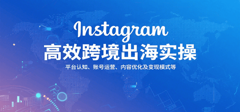 Instagram高效跨境出海实操：平台认知、账号运营、内容优化及变现模式等网赚项目-副业赚钱-互联网创业-资源整合网创云库