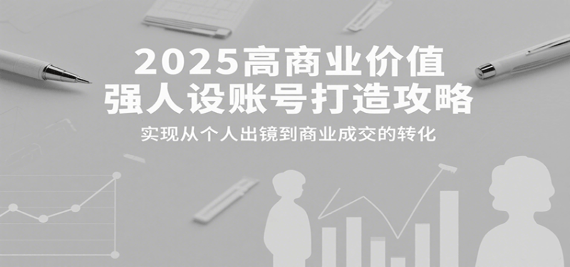 2025高商业价值强人设账号打造攻略，实现从个人出镜到商业成交的转化网赚项目-副业赚钱-互联网创业-资源整合网创云库