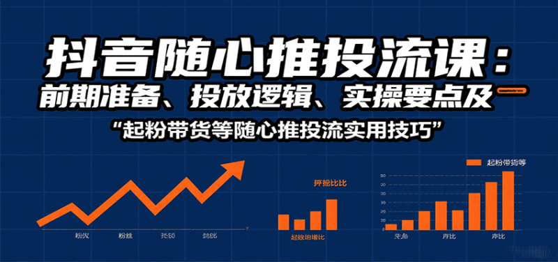 抖音随心推投流课：前期准备、投放逻辑、实操要点及起粉带货等随心推投流实用技巧网赚项目-副业赚钱-互联网创业-资源整合网创云库