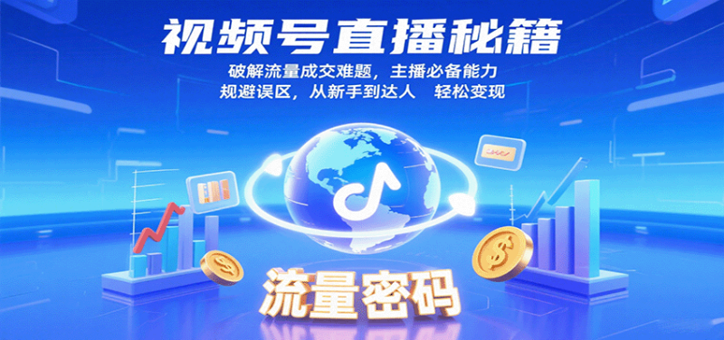 视频号直播秘籍，破解流量成交难题，主播必备能力，规避误区，从新手到达人轻松变现网赚项目-副业赚钱-互联网创业-资源整合网创云库