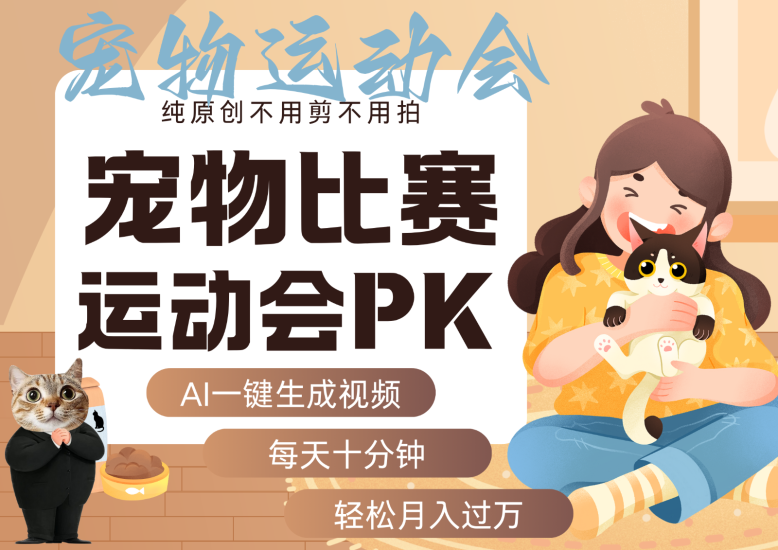 AI萌宠运动员跳水 射击  篮球  足球比赛   每天十分钟 附详细提示词文案库  代替做…网赚项目-副业赚钱-互联网创业-资源整合网创云库