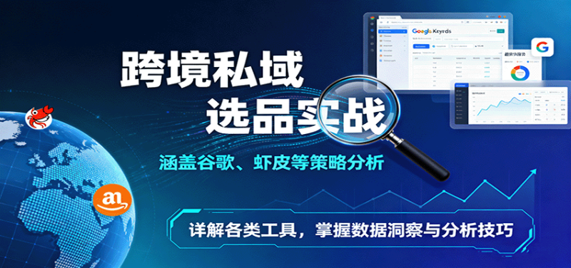 跨境私域选品实战:涵盖谷歌、虾皮等策略分析,详解各类工具,掌握数据洞察与分析技巧网赚项目-副业赚钱-互联网创业-资源整合网创云库