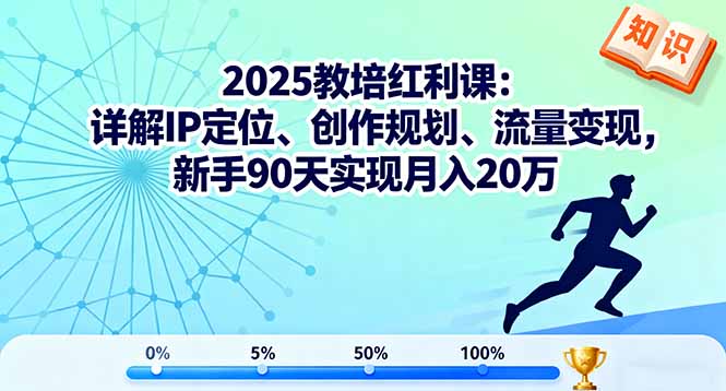 （16178期）2025教培红利课：详解IP定位、创作规划、流量变现，新手90天实现月入20万网赚项目-副业赚钱-互联网创业-资源整合网创云库