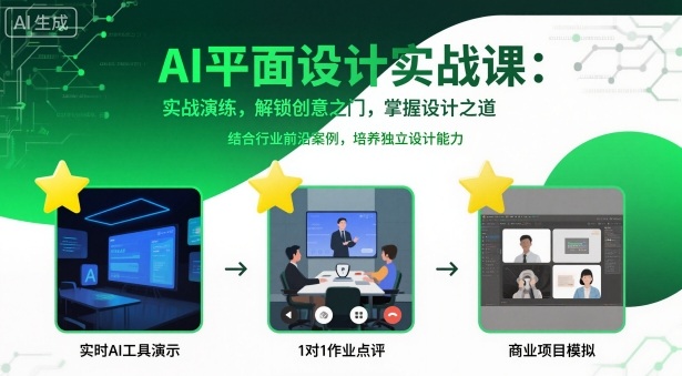 AI平面设计实战课，实战演练，解锁创意之门，掌握设计之道网赚项目-副业赚钱-互联网创业-资源整合网创云库